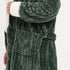 Snuggs Blanket Robe Engraved Lines Green